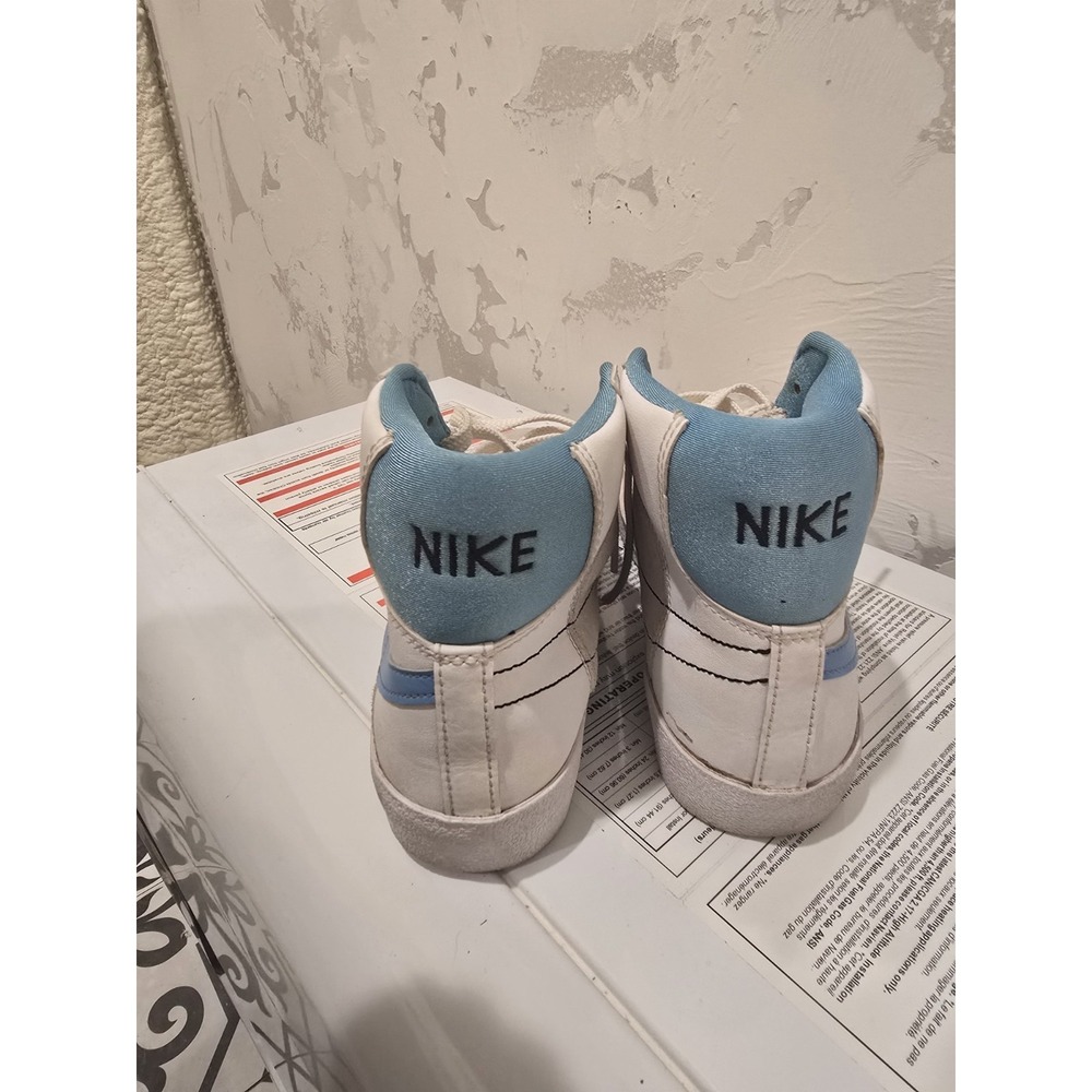 Nike Blazer Mid 77 SE GS University White Blue DH8640-104 Kids Sneakers 6Y - Picture 6 of 8
